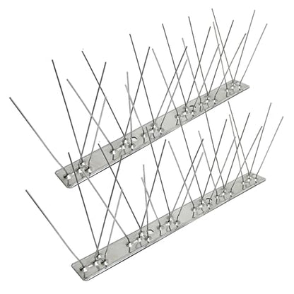 Stainless Steel Bird Spikes for Outside, Anti Bird Deterrent Spikes for Woodpeckers, Squirrels, Raccoons, Weatherproof Fence Spikes for Roof, Railing,Patio, 3.28 Feet - size: 3.28Ft