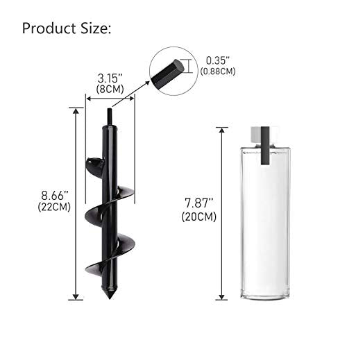 Bulb Planter Tool,Auger Drill Bit for Planting 3.15x8.66 Inch Suitable for 3/8”Hex Drive Drill - size: 3.15”x 8.66”