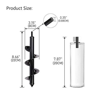 Bulb Planter Tool,Auger Drill Bit for Planting 3.15x8.66 Inch Suitable for 3/8”Hex Drive Drill - size: 3.15”x 8.66”