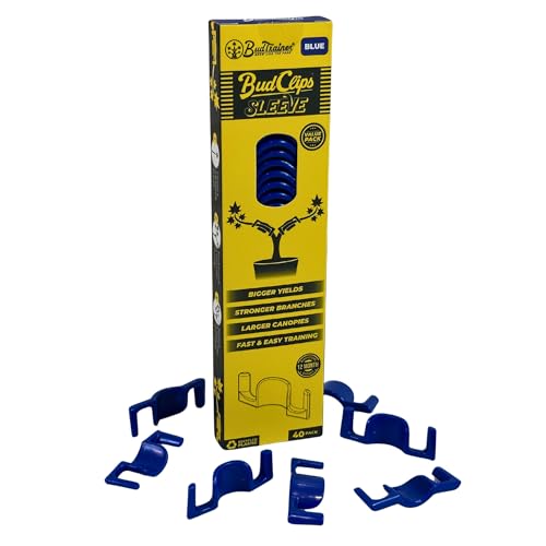 BudTrainer BudClips for Low Stress Plant Training, Blue, 40-Pack - color: Blue, size: 40pk