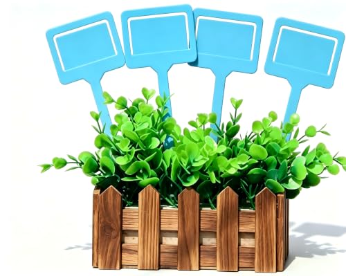 20-Pack Plant Label Tags, PVC Gardening Stakes Plant Labels for Seedlings - color: Blue