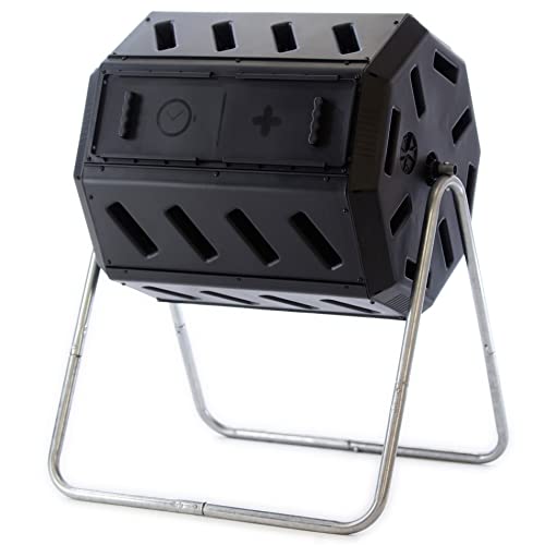 FCMP Outdoor IM4000 Dual Chamber Tumbling Composter (37 Gallon) - size: 37 gallon