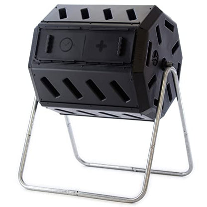 FCMP Outdoor IM4000 Dual Chamber Tumbling Composter (37 Gallon) - size: 37 gallon