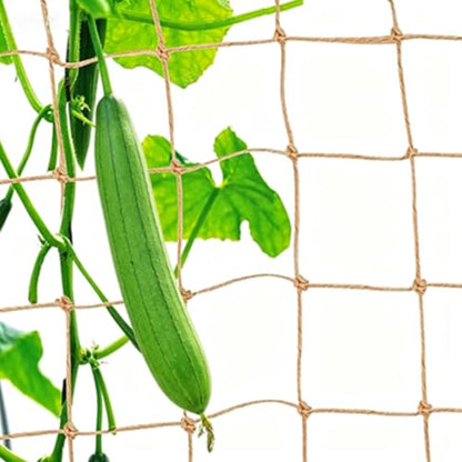 3.28 Ft * 3.28 Ft Jute Trellis Netting, Heavy-Duty Garden Plant Climbing Support Net for Vining Fruits, Vegetables & Flower Plants. - size: 1M*1M