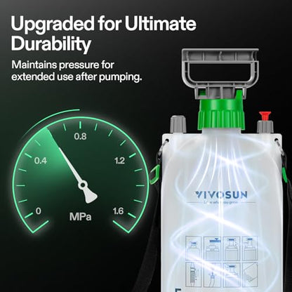 VIVOSUN 1.35 Gal/5L Pump Sprayer, Garden Water Sprayer - size: 1.35 gal