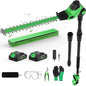 18-Inch 20V Cordless Pole Hedge Trimmer with Extension Pole