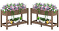 SERWALL Raised Garden Bed with Legs Set of 2-Brown - color: Brown, size: 2 pack