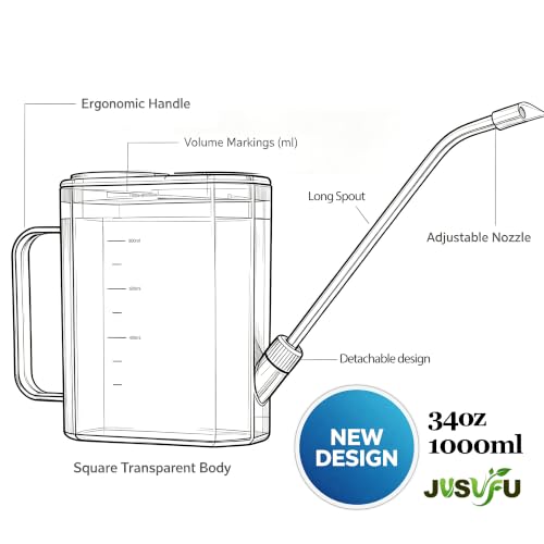Watering Can Indoor, 34oz/1000ml - color: Pink 34oz