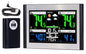 Weather Station Wireless Indoor Outdoor Thermometer, Alarm Clock - color: Black&Silver