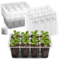 RooTrimmer 60 Pack Reusable 12-Cell Clear Seed Starter Trays - Extra Large Drainage Holes, Easy to Repotted, Clear Transparent Tray for Root Observation, Seed Starting, Fits Standard 1020 Trays - color: Clear, size: 12 Cells-60P