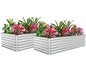 FOOWIN 6x3x2ft Raised Garden Bed Outdoor, Galvanized Steel Garden Beds - color: Silver, size: 6x3x2 FT-2PC