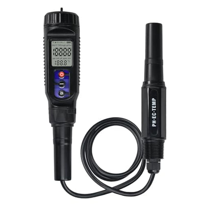 pH Meter for Food 3-in-1 Digital pH EC Temperature Meter with ATC, Food pH Tester for Checking Fermentation/Bread Dough/Sausages, Waterproof pH Probe Meter for Cosmetics, Solid and Soft Soil Sample - color: 3-in-1 Food pH Meter