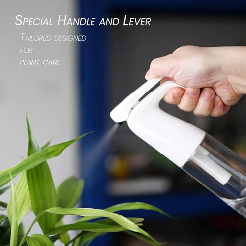 Fine Mist Spray Bottle for plants, 10oz Refillable Plant Mister, White - color: White