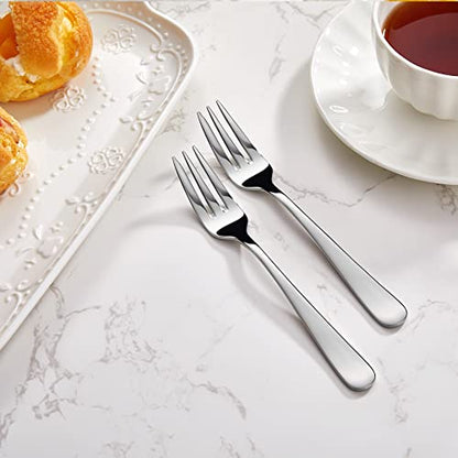 KEAWELL Premium Louise 4-Piece 18/10 Small Fork Set (6.1" Small Fork) - size: 6.1" Small Fork