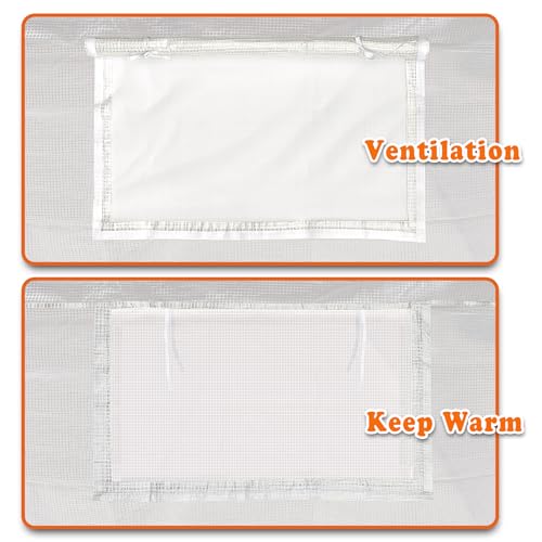 Greenhouse Replacement White Cover for Arch Frame 10 X 7 X 6' Only Top Tarp - size: 10' x 7' x 6'
