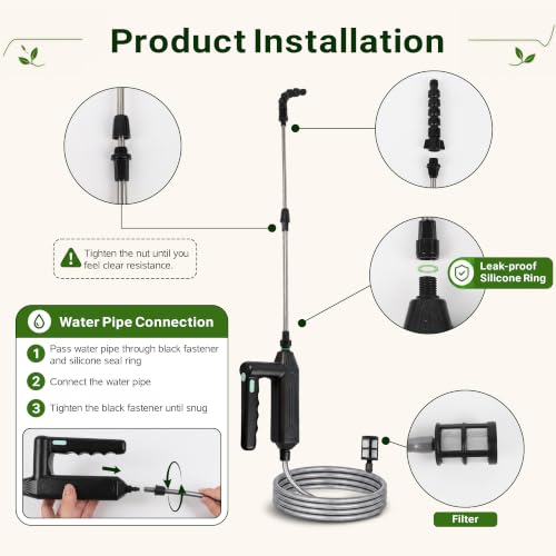 Electric High Reach Plant Waterer, 24-32in Watering Wand for Hanging Plants