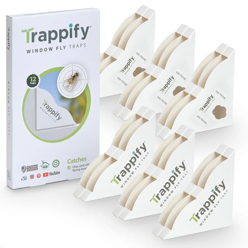 Trappify Window Corner Fly Trap | Fruit Fly Traps for Indoors | 12 Pack