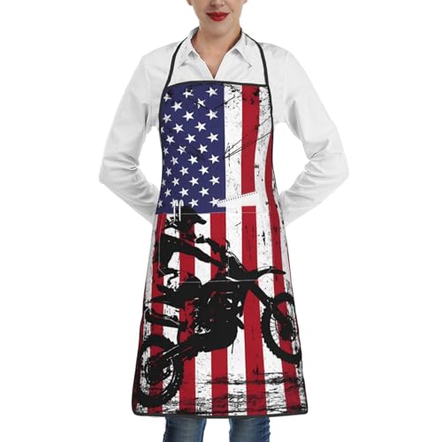 Waterproof Apron with Pockets - color: White