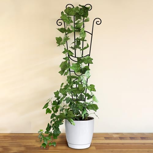 32.6in Plant Trellis for Climbing Plants Indoor, Expandable Large Metal Trellis for Potted Plants, Heavy-Duty Tall Pothos Plant Climber Support for Ivy Pothos Hoya Monstera, 4P - size: 32in, 4p