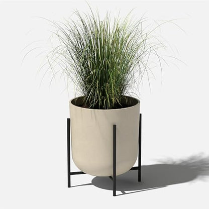 Veradek Mason Series Raised Lima Planter - Round Planter with Stand - color: Sand, size: 15 inch
