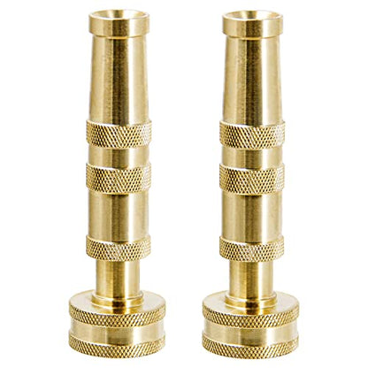 Twinkle Star Heavy-Duty Brass Adjustable Twist Hose Nozzle, 2 Pcs - color: Nozzle Twist 2 Pack