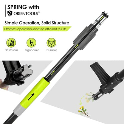 ORIENTOOLS Weed Puller Stand Up Weeder Hand Tool with 3 Claws for Dandelion, Steel Twist Hand Weed Root Pulling Tool Grabber and Picker, 38" Long Handle Lawn Easy Root Remover Garden Tool with D-Grip - size: 3-Claw & D-Grip
