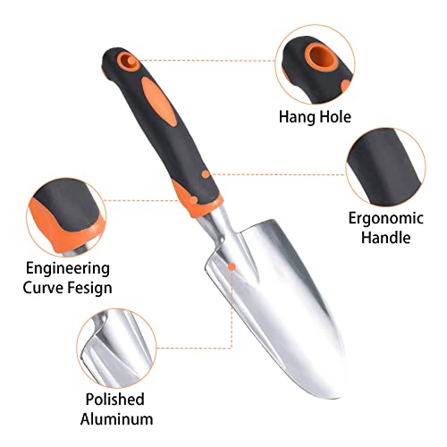 Garden Shovel Hand Trowel Mini Shovel, Orange - color: Orange
