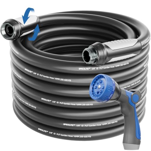 SPECILITE Garden Water Hose 50 ft x 5/8", Ultra-Lightweight & Easy to Store - size: 50 FT