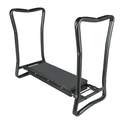 Yard Butler Garden Kneeler and Seat, Foldable Stool, Silver and Black