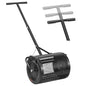 VEVOR Compost Spreader, 16.5" Wide Peat Moss Spreader with T Shaped Handle, 3 Heights Adjustable, Powder-Coated Steel Garden Peat Moss Roller, Heavy Duty Grass Seed Roller for Planting Seeding, Black - size: 16.5in