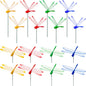Augshy 50Pcs Artificial Dragonfly Decorations, 3D Dragonfly Garden Stakes - style: Colorful Dragonfly