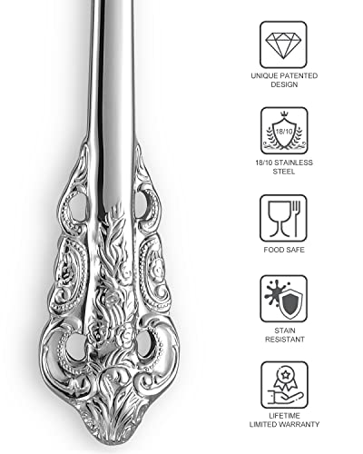 KEAWELL Luxury 4-Piece 5.9-Inch 18/10 Appetizer Forks (Silver) - color: Silver