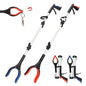 2-Pack Grabber Reacher Tool, 36" Foldable Trash Picker Upper - color: Orange+blue, size: 36"