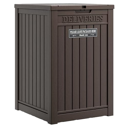 Package Delivery Box for Outside, Brown - color: Brown