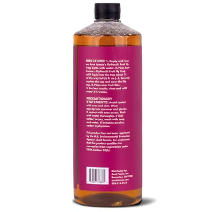 Aunt Fannie's FlyPunch Fruit Fly Trap Bundle, 6 oz + 32 oz Refill