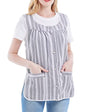 Nanxson Cobbler Aprons for Women with Pockets Smock Apron with Buttons - color: Black, size: Medium