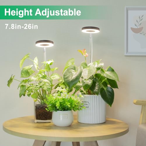 LORDEM Plant Grow Light, Full Spectrum LED, Black, 2 Packs - color: Black-3.54in, size: 2 Pack