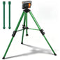 Oscillating Sprinkler Head on Telescoping Tripod Base with 2 Sprinkler Extensions, Heavy Duty Lawn Sprinklers, 360° Large Area Irrigation, Solid Metal Extension Legs & Skidproof Design - style: Oscillating Sprinkler Head
