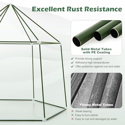 HAPPYGRILL Greenhouses for Outdoors, Portable Greenhouse with PE Cover