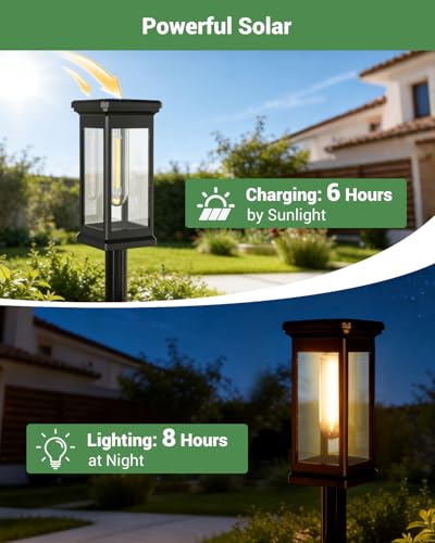 Garden Hose Holder with Solar Light, Freestanding Hose Stand for Outside