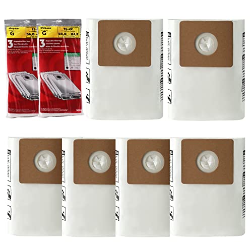 Shop-Vac 90663 15 to 22 Gallon Disposable Filter Bags, 6 Pack - style: 15-22 Gallon