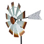 Viveta Metal Wind Spinners, Garden Wind Sculptures & Spinners - color: Silver Brown-single