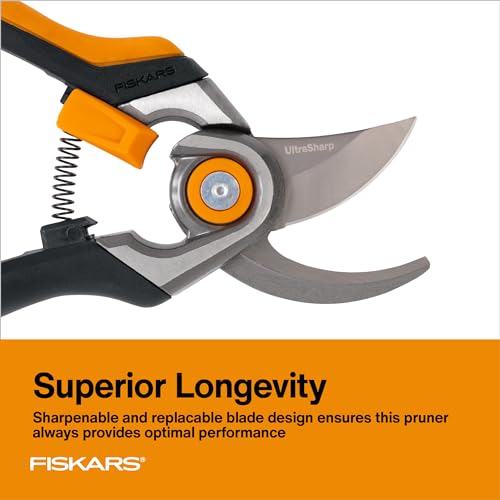 Fiskars Forged Steel Bypass Pruning Shears, 1" Cut Capacity Garden Clippers - style: Forged Pruner