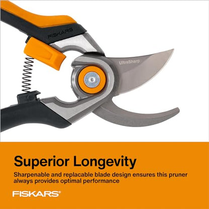 Fiskars Forged Steel Bypass Pruning Shears, 1" Cut Capacity Garden Clippers - style: Forged Pruner
