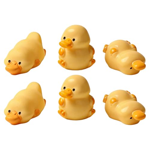 6PC Adorable Platypus Figurines – Resin Cartoon Animal Ornaments for Miniature Landscapes, Fairy Gardens & Beach Scenes