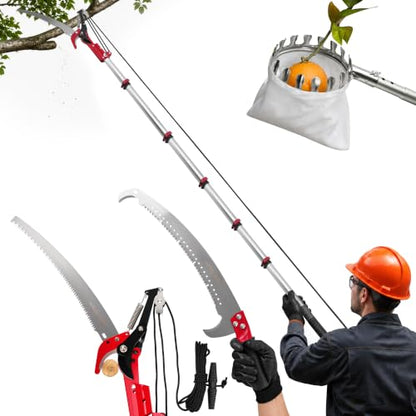 maXpeedingrods 26FT Manual Pole Saw, 4-In-1 Pole Saws for Tree Trimming