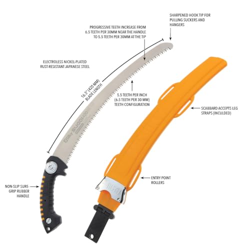 Silky Professional Series SUGOI Curved Hand Saw 420mm XL Teeth (390-42) - size: 420mm (16.5 inch) Saw