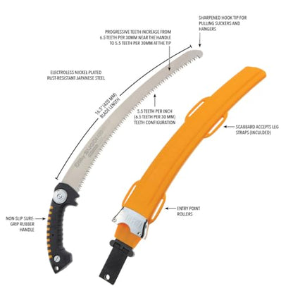 Silky Professional Series SUGOI Curved Hand Saw 420mm XL Teeth (390-42) - size: 420mm (16.5 inch) Saw