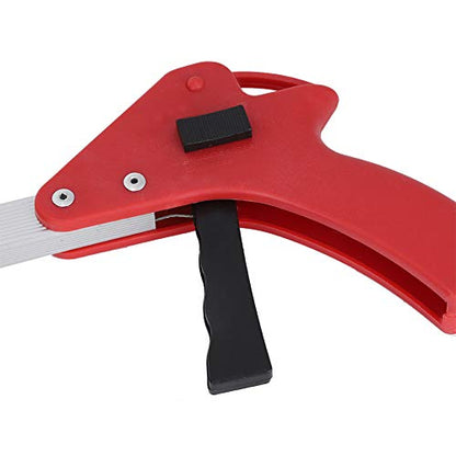 31.5in Reacher Grabber Tool, Lightweight Folding Claw - color: Red Handle