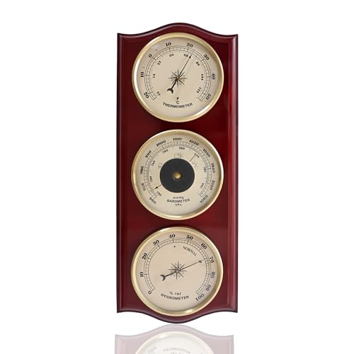 Classic Analog Weather Station-Home Barometers-Indoor Barometer-Barometer Hygrometer Thermometer-Traditional Weather Indicators-Home Decor.